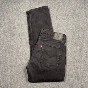 Levi's 514 Mens Jeans‎ Black Straight Fit 36x32 (Measured 34x29)